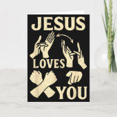 Asl Teacher American Sign Language Christian Jesus カード (正面)