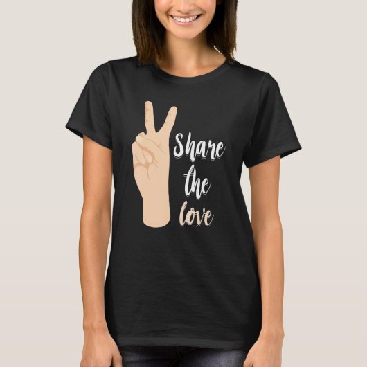 ASL Teacher Share The Love Sign Language Hand Sign Tシャツ (正面)