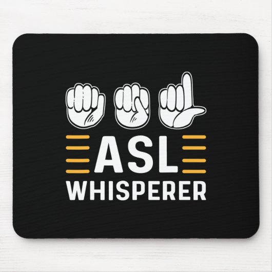 Asl Whisperer. Asl啓発ハンドサイン手話デ マウスパッド (正面)