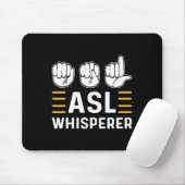 Asl Whisperer. Asl Awareness Hand Sign Language De マウスパッド (マウス)