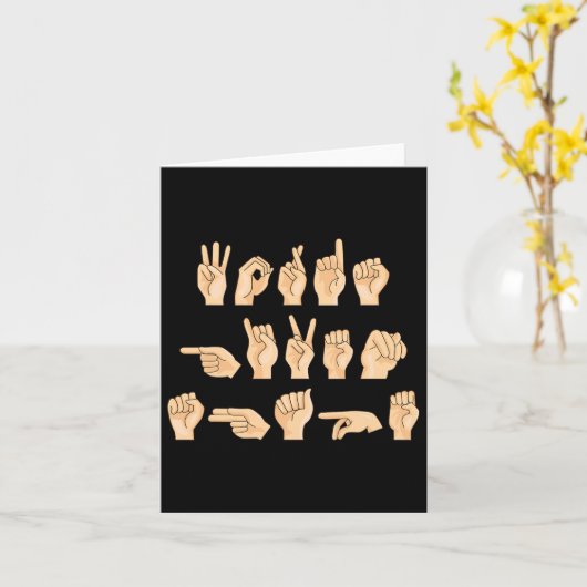 Asl Words Given Shape American Sign Language 1  カード (黄色い花)