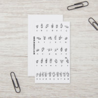 ASL、手話名刺 名刺 | Zazzle.co.jp