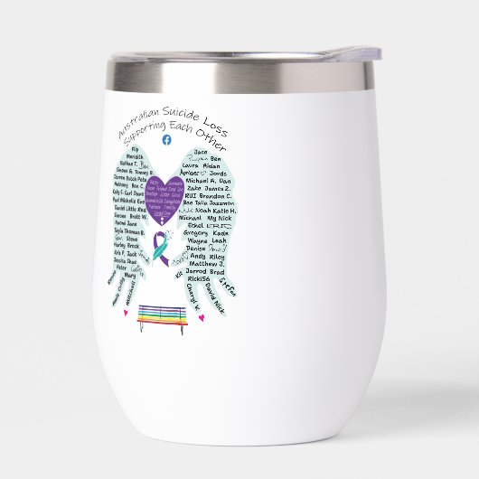 ASLSEO – ウォーターボトル2デザイン金ゴールドと青 (左面)