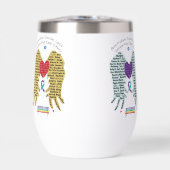 ASLSEO – ウォーターボトル2デザイン金ゴールドと青 (正面)