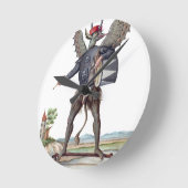 Asmodaiの憤りの鬼 ラウンド壁時計 (傾斜)