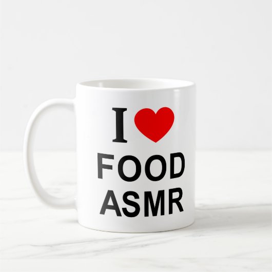 ASMRフード大好き ASMRフードが好き ASMRフードを愛してる コーヒーマグカップ (左)