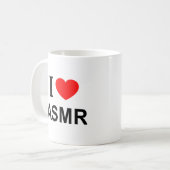 ASMR大好き ASMRラブ ASMRハート コーヒーマグカップ (正面左)