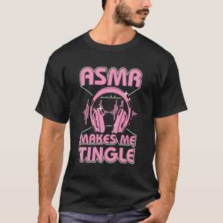 Asmr Makes Me TingleレトロAsmrヘッドフォングラフィック Tシャツ