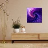 ASMR Shades of Purple Zentangleスパイラルポスター ポスター