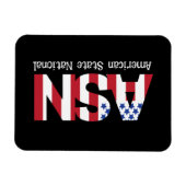 ASN – アメリカ州ナショナル マグネット (横)