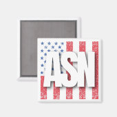 ASN – アメリカ州全米平和国旗 マグネット (正面/裏面)