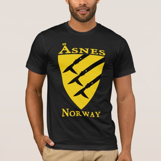 Åsnes、ノルウェー(Norge) Tシャツ (正面)