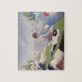 Asni�res 1884年のゲオルゲスピエールSeurat |の水浴者 ジグソーパズル (縦)