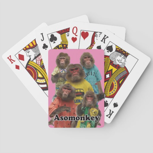 Asomonkey BICYCLE cards.　Asomonkey トランプ (裏面)