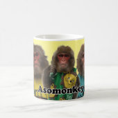 Asomonkey  mug.　Asomonkeyみんなの コーヒーマグカップ (中央)