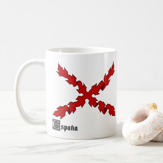 Aspa de Borgonia, ondeando al viento コーヒーマグカップ (ドーナツ)