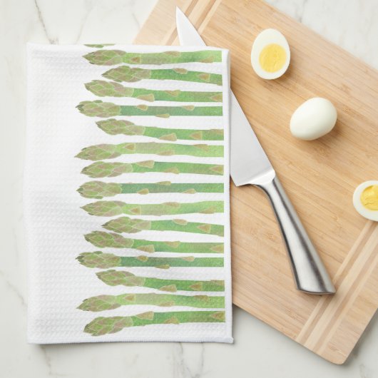 Asparagus Kitchen Towel キッチンタオル (四つ折り)