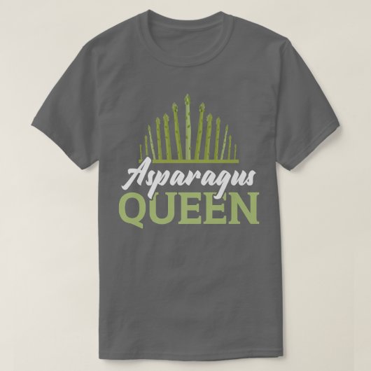 Asparagus Queen Vegan Vegetable Vegetarian Premium Tシャツ (デザイン正面)