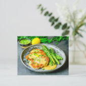 Asparagus with Schnitzel and Sauce シーズンポストカード (スタンド正面)