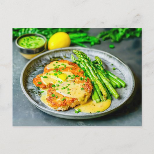 Asparagus with Schnitzel and Sauce シーズンポストカード (正面)