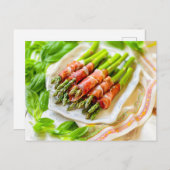 Asparagus Wrapped in Prosciutto シーズンポストカード (正面/裏面)