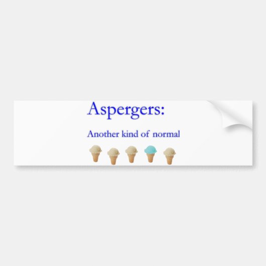 Aspbergers別の種類の常態 バンパーステッカー (正面)