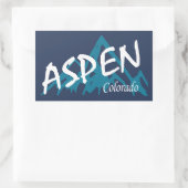 Aspen Colorado Mountains 長方形シール (バッグ)