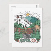 Aspen Colorado Travel ポストカード (正面/裏面)