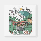 Aspen Colorado Travel マグネット (正面)