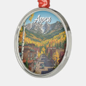 Aspen Colorado Travel メタルオーナメント (左)