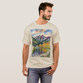 Aspen Colorado Van Gogh Style Mountain Landscape Tシャツ (正面フル)