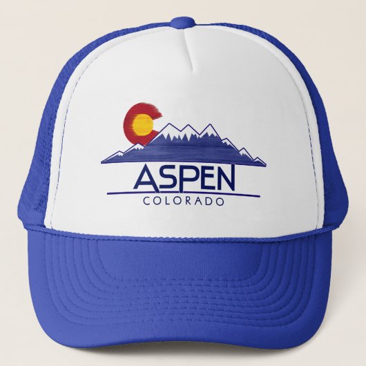 Aspen Colorado wood mountains hat キャップ (正面)