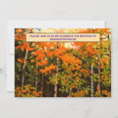 Aspen Glow Birthday Orange, Yellow, Green & Blue 招待状 (正面)