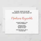 Aspen Glow Birthday Orange, Yellow, Green & Blue 招待状 (裏面)