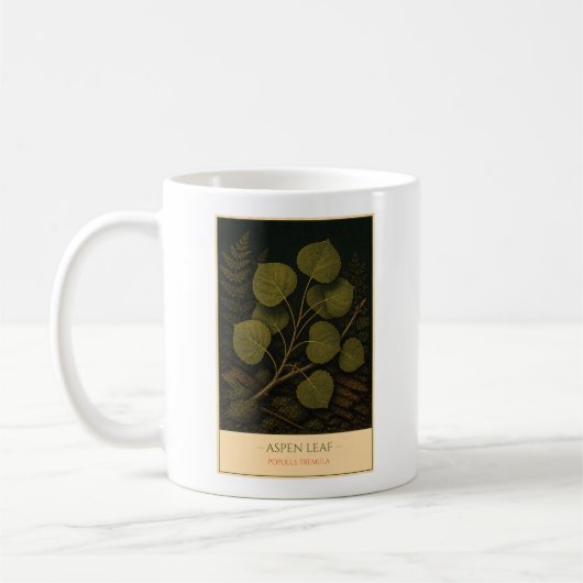 Aspen Leaf – Vintage Botanical Mug コーヒーマグカップ (左)