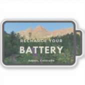 Aspen Maroon Bells Recharge Sticker シール (正面)