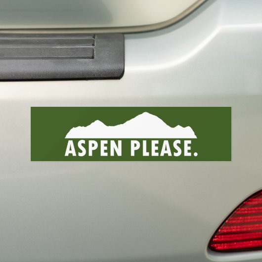 Aspen Please バンパーステッカー (車上)