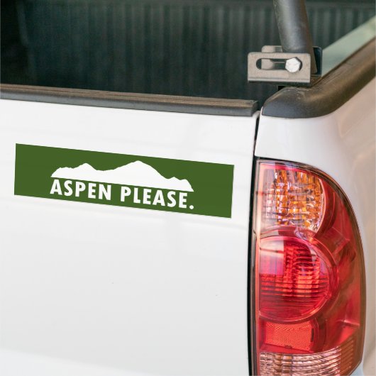 Aspen Please バンパーステッカー (トラック上)