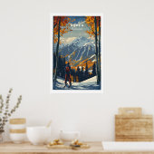 Aspen Print Ski Poster 1 ポスター (キッチン)