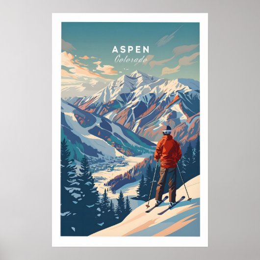 Aspen Ski Poster 1 ポスター (正面)