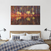 Aspen trees forest by the lake キャンバスプリント (インサイチュ (寝室))