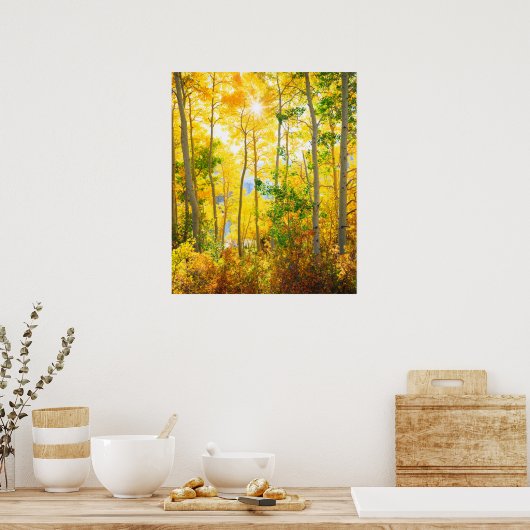 Aspen Trees In Fall | Sierra Nevada Mountains, CA ポスター (キッチン)