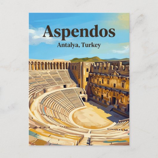 Aspendos Theatre, Serik, Mediterranean ポストカード (正面)
