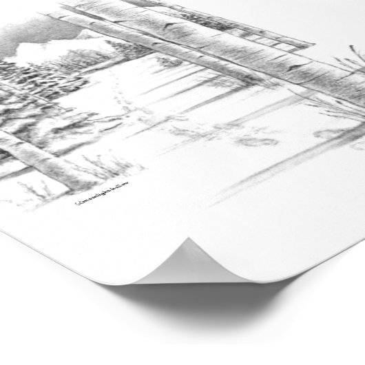 Aspens in Winter ポスター (角)