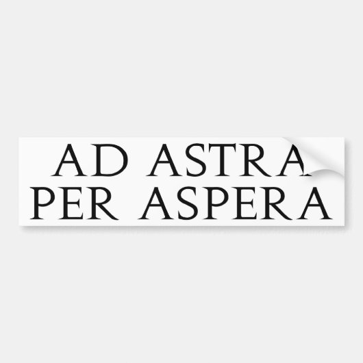 Asperaごとの広告Astra バンパーステッカー (正面)