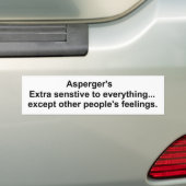 Aspergerのギア バンパーステッカー (車上)