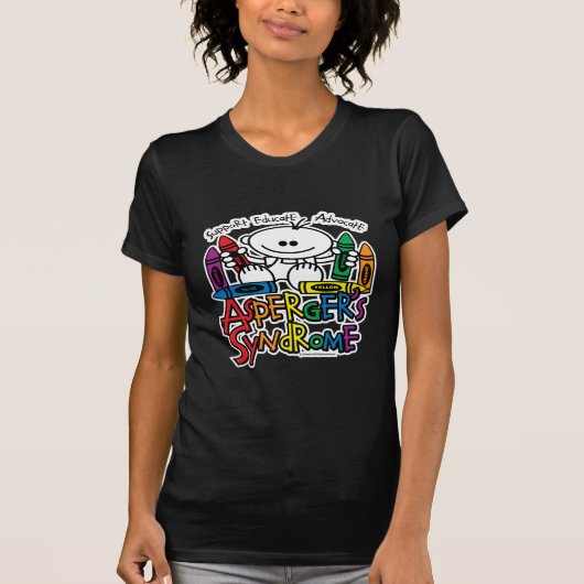 Aspergerのシンドロームのクレヨン Tシャツ (正面)
