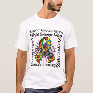 Aspergerシンドロームのインスピレーションの螺線形のリボン Tシャツ