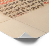 Asperges me Gregoriant Chant中世の原稿 ポスター (角)