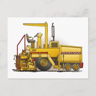 ASphalt舗装機ポストカード ポストカード